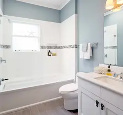 Дызайн ваннага пакоя з афарбоўкай сцен і пліткай фота дызайн
