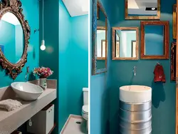 Turquoise bathroom design photo