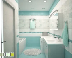 Turquoise bathroom design photo