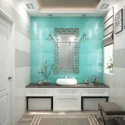 Turquoise bathroom design photo