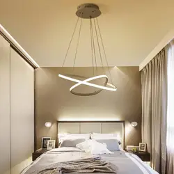 Стильные люстры в спальне фото
