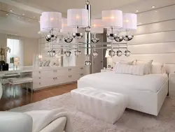 Stylish Chandeliers In The Bedroom Photo