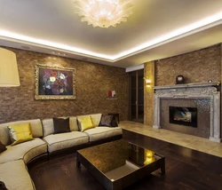 Golden living room design