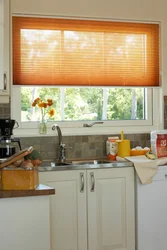 Blinds in the kitchen in the interior modern photo