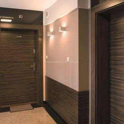 How to cover the walls with laminate in the hallway photo