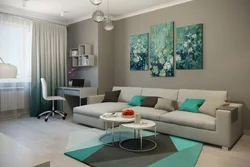 Living room design in apartment wall color