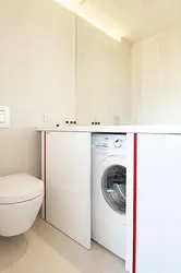 Дызайн ванных схаваць пральную машыну