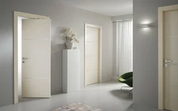 Living Room Design With Gray Doors