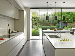 Large kitchen in modern style design photo