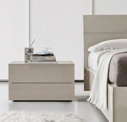 Photo of bedroom bedside tables made of wood