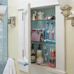 Storage in the bathroom photo how to organize