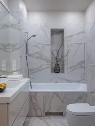 Белая мраморная ванная дизайн