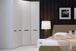 Wardrobe for the bedroom in a modern style photo design