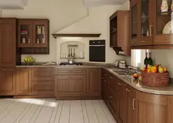 Modern kitchens made of oak photos