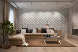 Living rooms with 3D panels on the walls photo