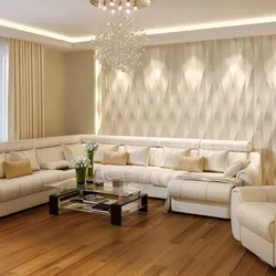 Living Rooms With 3D Panels On The Walls Photo