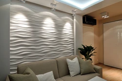 Living rooms with 3D panels on the walls photo