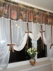 Как сшить красивые шторы на кухню фото