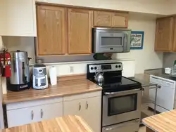 Photo of a place for a microwave in the kitchen photo