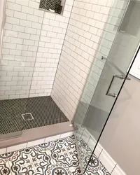 Bathroom design with tile shower tray