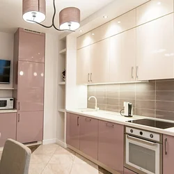 Kitchen interior in beige tones