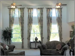 Фото штор гостиная двойные окна
