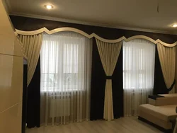 Photo of curtains living room double windows