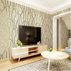 Wallpaper for the living room in a modern style photo design options