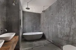 Ванна С Туалетом В Сером Цвете Фото