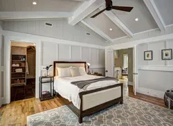 Bedroom with wooden ceiling photo