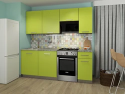 Lime kitchen in the interior