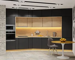 Kitchen design in gold