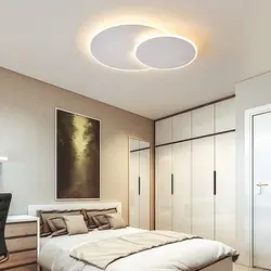 Which lamps are better for a suspended ceiling in the bedroom photo