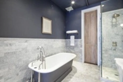 Bathroom tiles and plaster interior