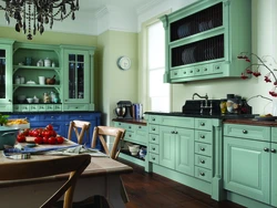 Kitchen in retro style photo interior