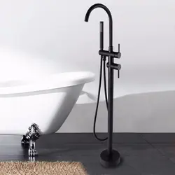 Черная сантехника в ванной в интерьере