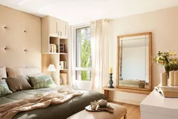 Bedroom interior design in warm colors