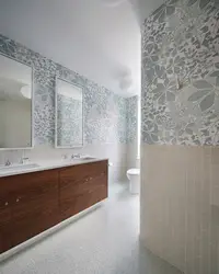 Дизайн ванной обои и плитка