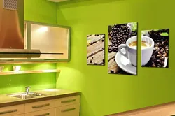 Paintings in the kitchen design