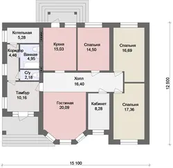 One-story house with three bedrooms up to 100 sq.m. photo