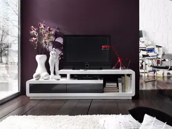 TV stand in living room interior