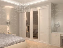 White bedroom design in an apartment photo