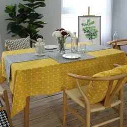 Tablecloth for the kitchen table photo in the kitchen interior