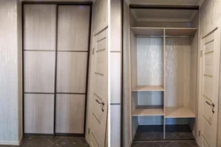 Built-in wardrobe in the hallway photo