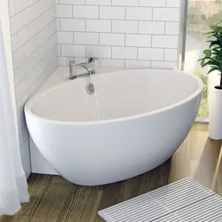 Free-standing bathtubs in the interior