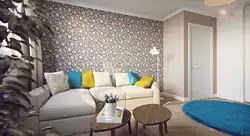 How to combine wallpaper in the living room photo