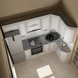 Дизайн кухни 3 на 2 с холодильником фото
