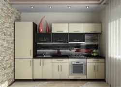 Kitchen design 3 by 2 with refrigerator photo