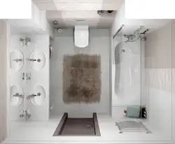 Ванна бөлмесінің дизайны душымен 2 шаршы метр