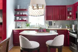 С какими цветами сочетается бордовый цвет в интерьере кухни